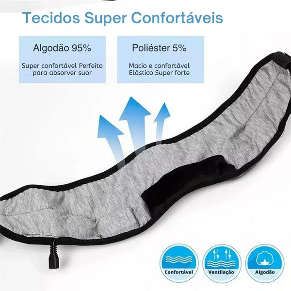 Tapa Olho com Fone de Ouvido Bluetooth